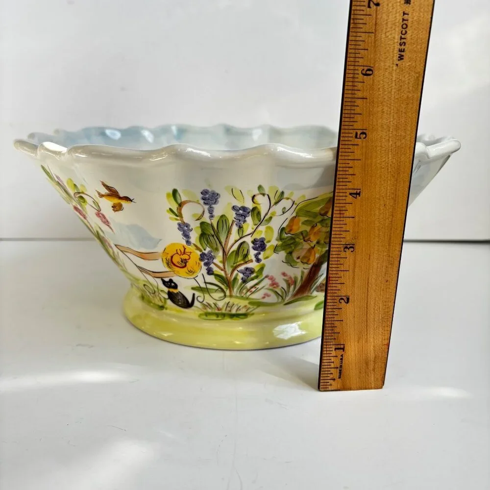 Dario Farrucci Ma Maison Large Serving Bowl Hand Painted Tabletops Unlimited‎